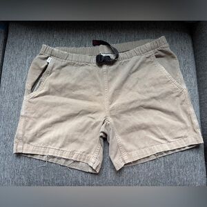 Vintage gramicci shorts “very short” khaki drawstring shorts womens 8-10